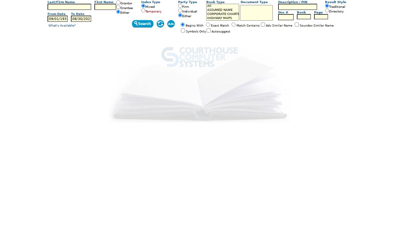 Chapel Hill street directory Orange County deed index search fields